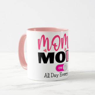 Modern Mom Mode Pink Heart Coffee Mug