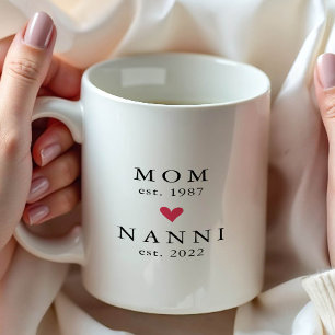 Modern Mom   Nanni Year Est. Coffee Mug