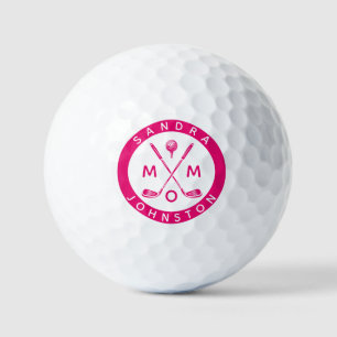 Modern Mom Personalized Name Golf Lover Clubs  Golf Balls