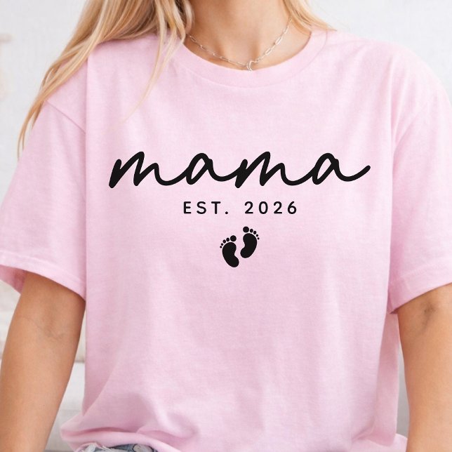 Modern Mom Personalized Script Mama Mom Life Shirt (new mom shirt gift, modern mom shirt gift, first time mom shirt gift, baby shower gift mama shirt,)