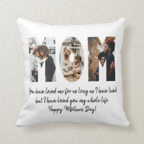 Modern Mom Photo Collage Happy Mother's Day Quote Throw Pillow Modern Mom Photo Collage Happy Mother's Day Quote Throw Pillow