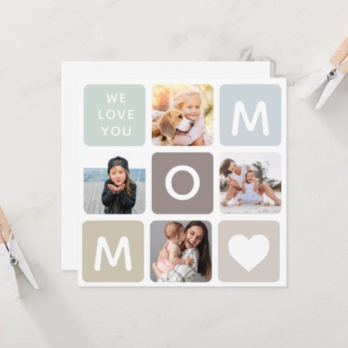 Modern MOM Photo Collage Mothers Day Cute Family