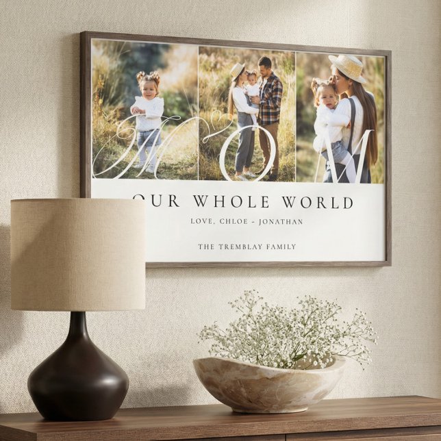 Modern Mom Photo Collage Mothers Day keepsake Gift Canvas Print (Modern Mom Photo Collage Mothers Day keepsake Gift Canvas Print)