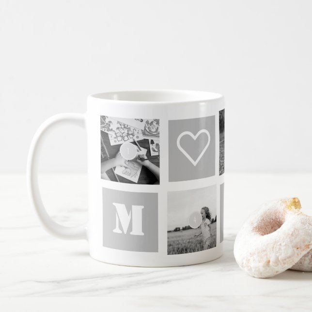 Modern Mom Photo Collage Mug (With Donut)