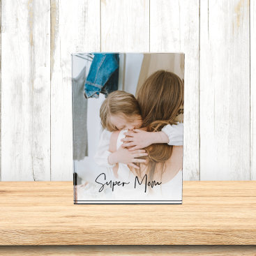 Modern Mom Photo & Super Mom Text | Gift For Mom