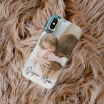 Modern Mom Photo & Super Mom Text | Gift For Mom iPhone XS Case<br><div class="desc">This gift is perfect for Mother's Day,  birthdays,  or any occasion when you want to show your appreciation for the amazing mom in your life. It is a unique and heartfelt way to express your love and gratitude and is sure to be treasured for years to come.</div>