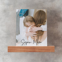 Modern Mom Photo & Super Mom Text | Gift For Mom