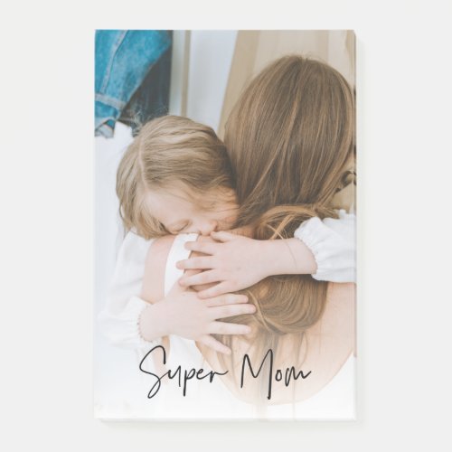 Modern Mom Photo  Super Mom Text  Gift For Mom Post_it Notes
