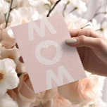 Modern MOM Pink Blush Heart Mother&#39;s Day