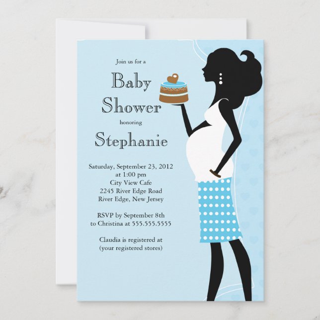 Modern Mom to Be Boy  Baby Shower Invitation (Front)