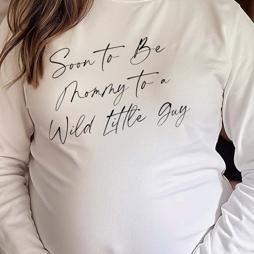 Modern Mom_to_be Wild One Themed Baby Boy Shower T_Shirt