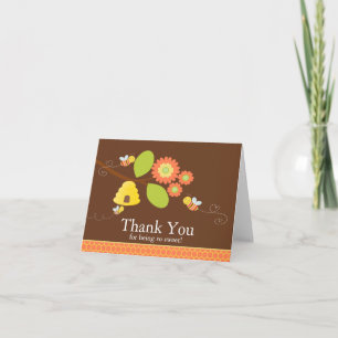 Modern Mom to Bee Baby Shower Thank You Note Card