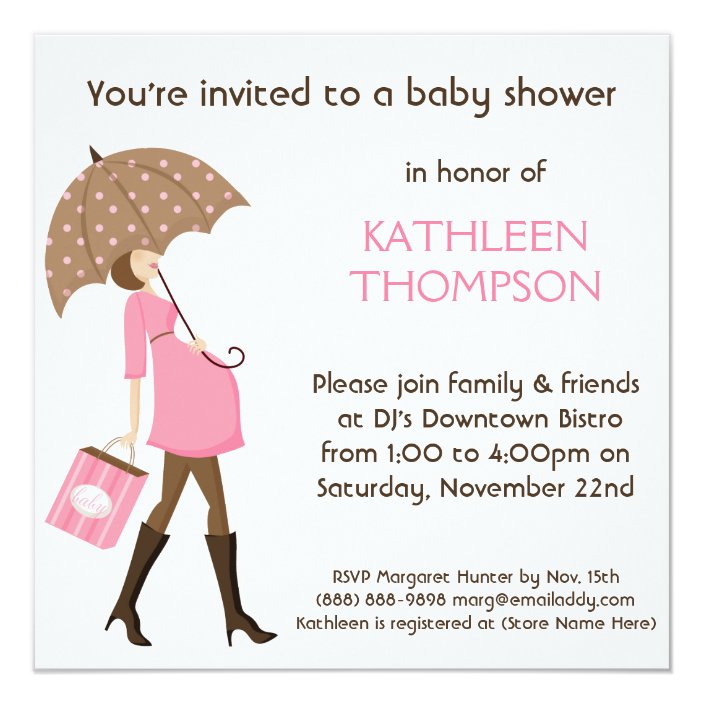 Modern Mommy Baby P Shower Party Invitation Zazzle Baby P Shower Party Invitation