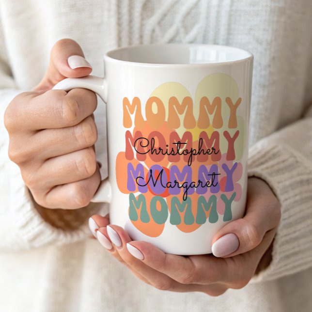 Modern Mommy Kids Names Mother's Day Gift  Coffee Mug (Creator Uploaded)
