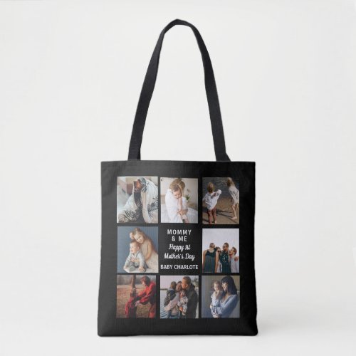 Modern Mommy  Me Photo Collage 1st Mothers  Tote Bag