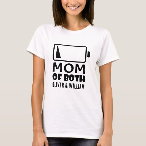 Modern Mommy Mom Kids Names Mothers Day T_Shirt