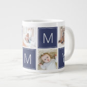 Modern Mommy Photo Collage Custom Giant Coffee Mug (Front Right)