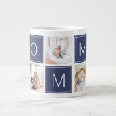 Modern Mommy Photo Collage Custom Giant Coffee Mug (Front)