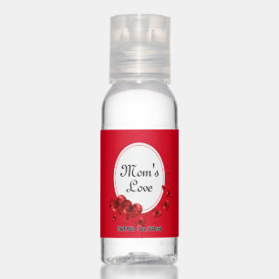 Modern Mom's Love Hearts on Red Hand Sanitizer