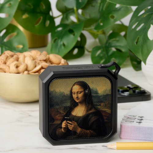 Modern Mona Lisa with Smartphone Bluetooth Speaker