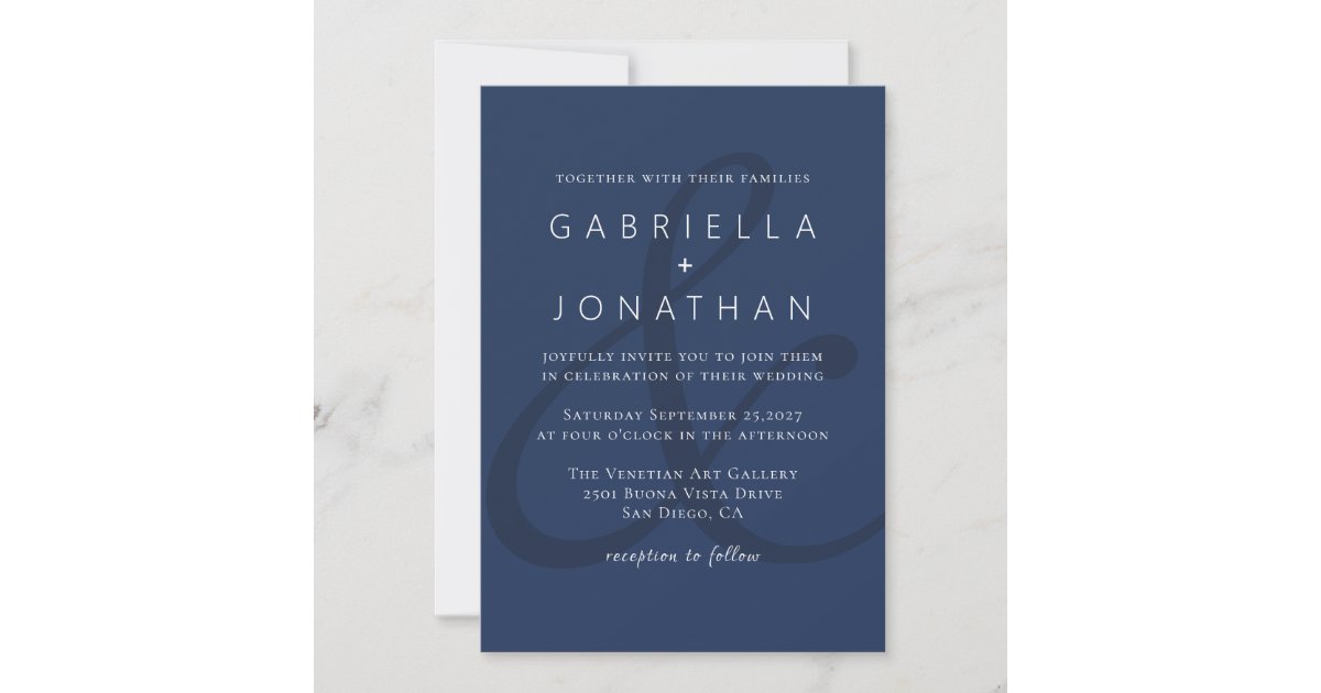 Lively Ampersand Invitations in Blue