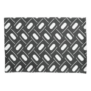 Modern Monochrome Geometric Pillow Case