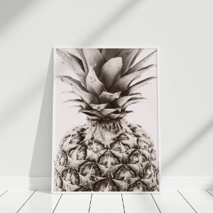 Modern Monochrome Pineapple Print