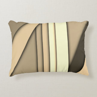 Modern Monochrome Tan Accent Pillow
