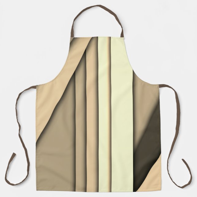 Modern Monochrome Tan Apron (Front)