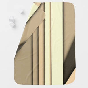 Modern Monochrome Tan Baby Blanket