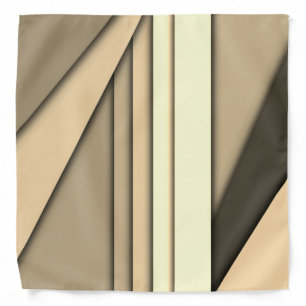 Modern Monochrome Tan Bandana