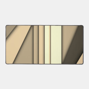 Modern Monochrome Tan Desk Mat
