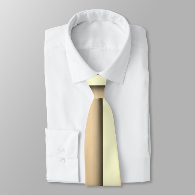 Modern Monochrome Tan Neck Tie (Tied)
