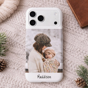 Modern Monogram 1 Photo White iPhone 17 Pro Max Case