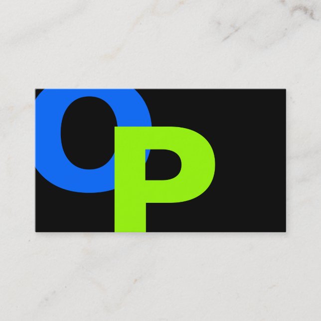 Modern Monogram 22 Business Card (Front)