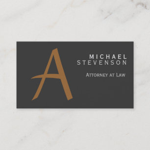 Modern Monogram Attorney at Law Business Card