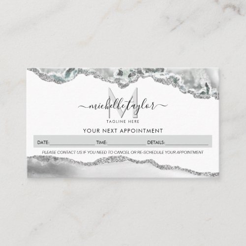 Modern Monogram Beauty Makeup Elegant Professional Business Card