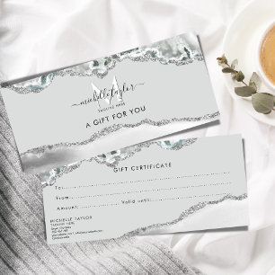 Modern Monogram Beauty Makeup Elegant Voucher