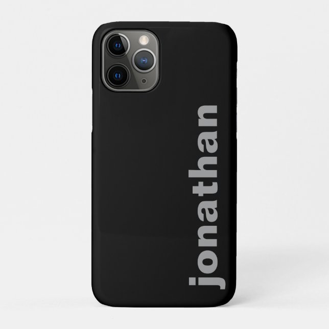 Modern Monogram Black Case-Mate iPhone Case (Back)