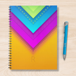 Modern Monogram Boho Geometric Chic Notebook