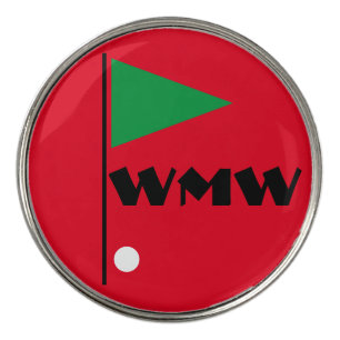 Modern Monogram Bold Golf Ball Marker