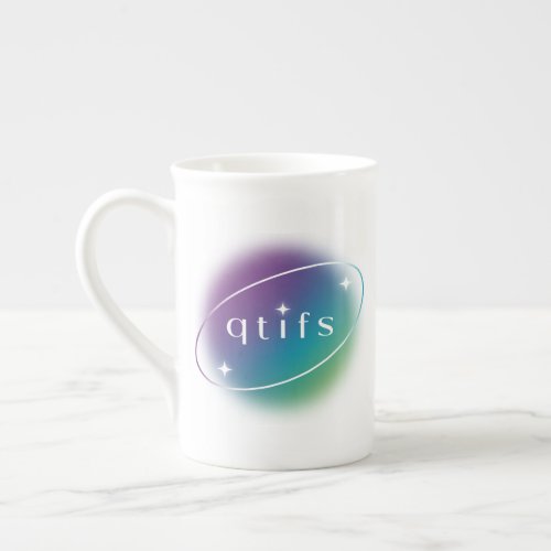 Modern Monogram Bone China Mug