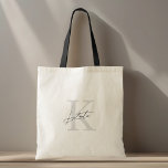 Modern Monogram Bridesmaid Tote Bag<br><div class="desc">Elevate your bridal party style with this Modern Monogram Bridesmaid Tote Bag. Featuring a crisp, bold serif initial for a high-fashion editorial look, this bag is the perfect "Quiet Luxury" bridesmaid gift for 2026 weddings. Customize the monogram and name for a truly bespoke keepsake your "I Do Crew" will use...</div>