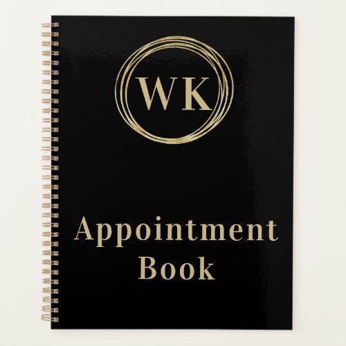 Modern Monogram Business Appointment Book Planner