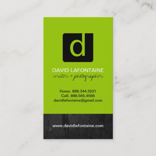 Modern Monogram Business Card