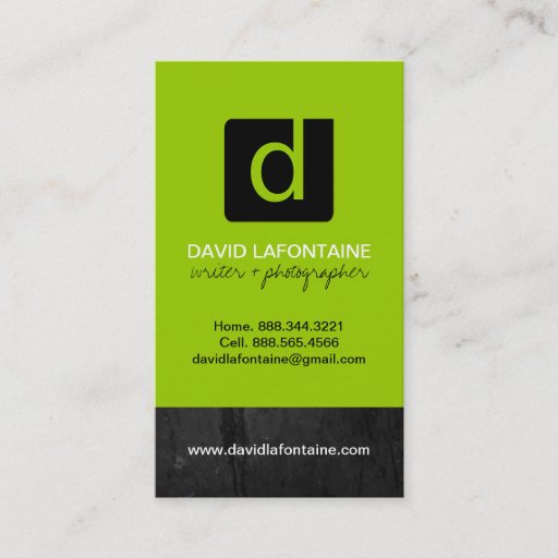 Customizable Modern Monogram Business Card