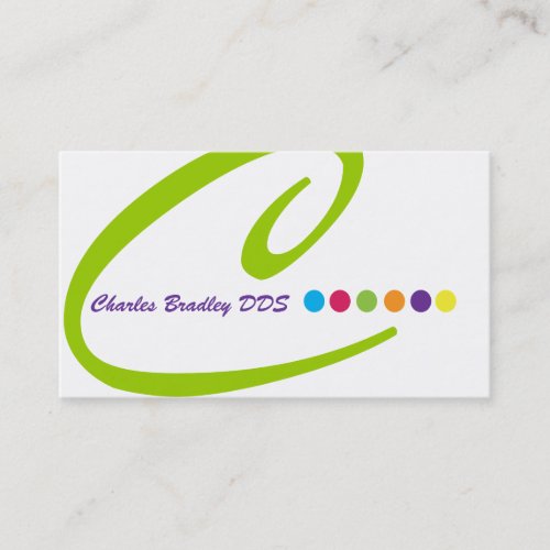 Modern Monogram Business Card