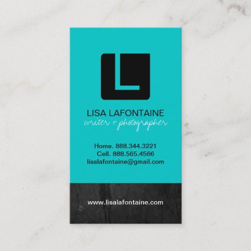 Modern Monogram Business Card
