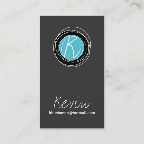 Modern Monogram Business Card