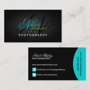 Modern Monogram Business Card